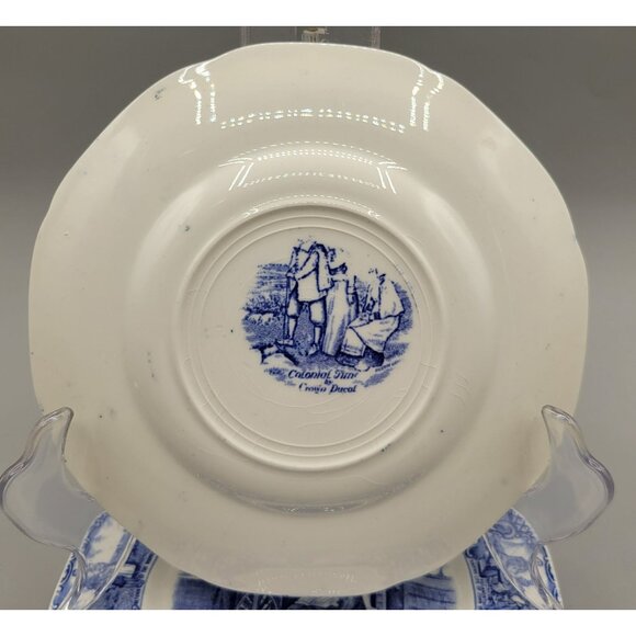 Crown Ducal Blue Colonial Times Bread Plates 6" Set of Four - Picture 3 of 5